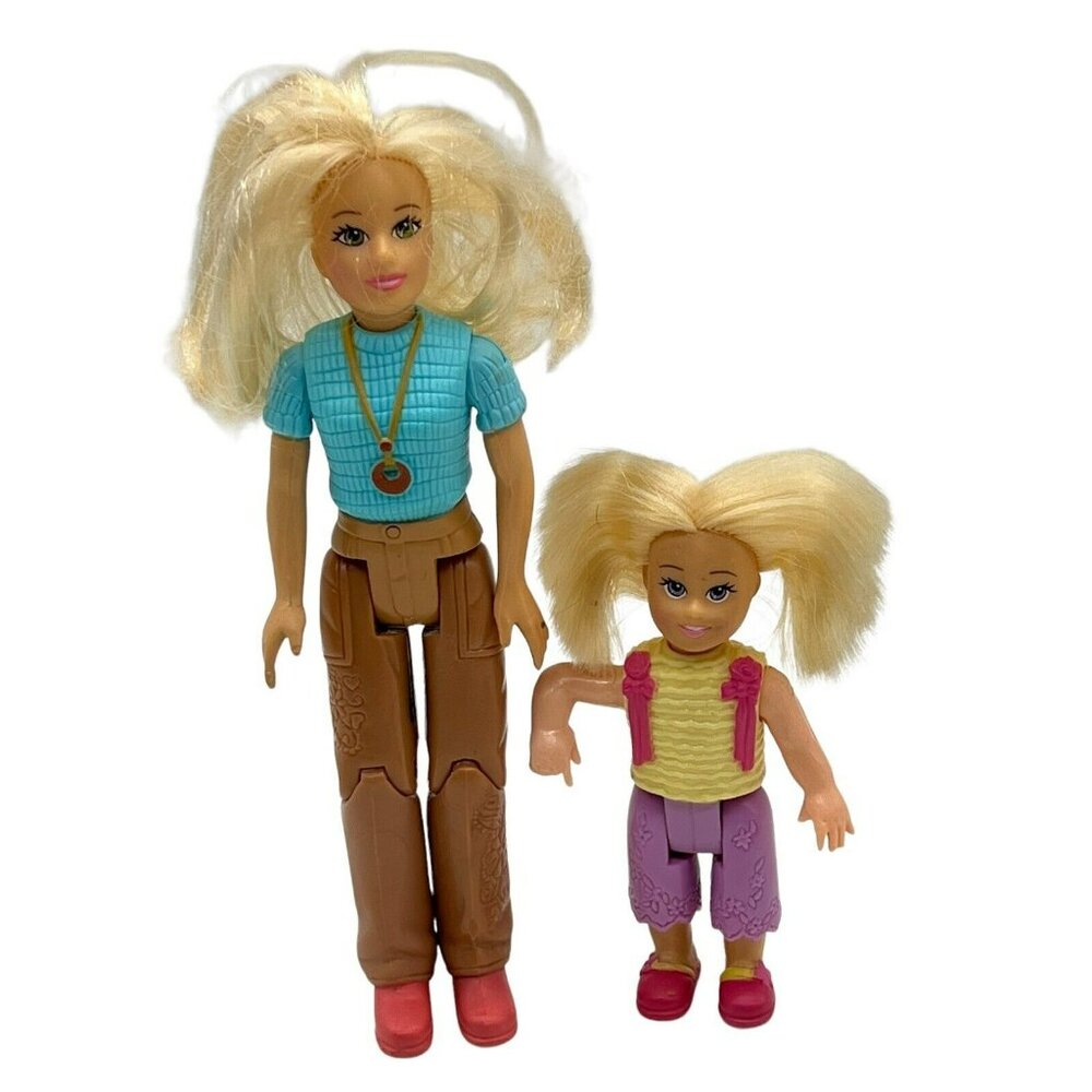 Fisher Price Loving Family Dollhouse Mother Daughter Blond Doll Hair 2006